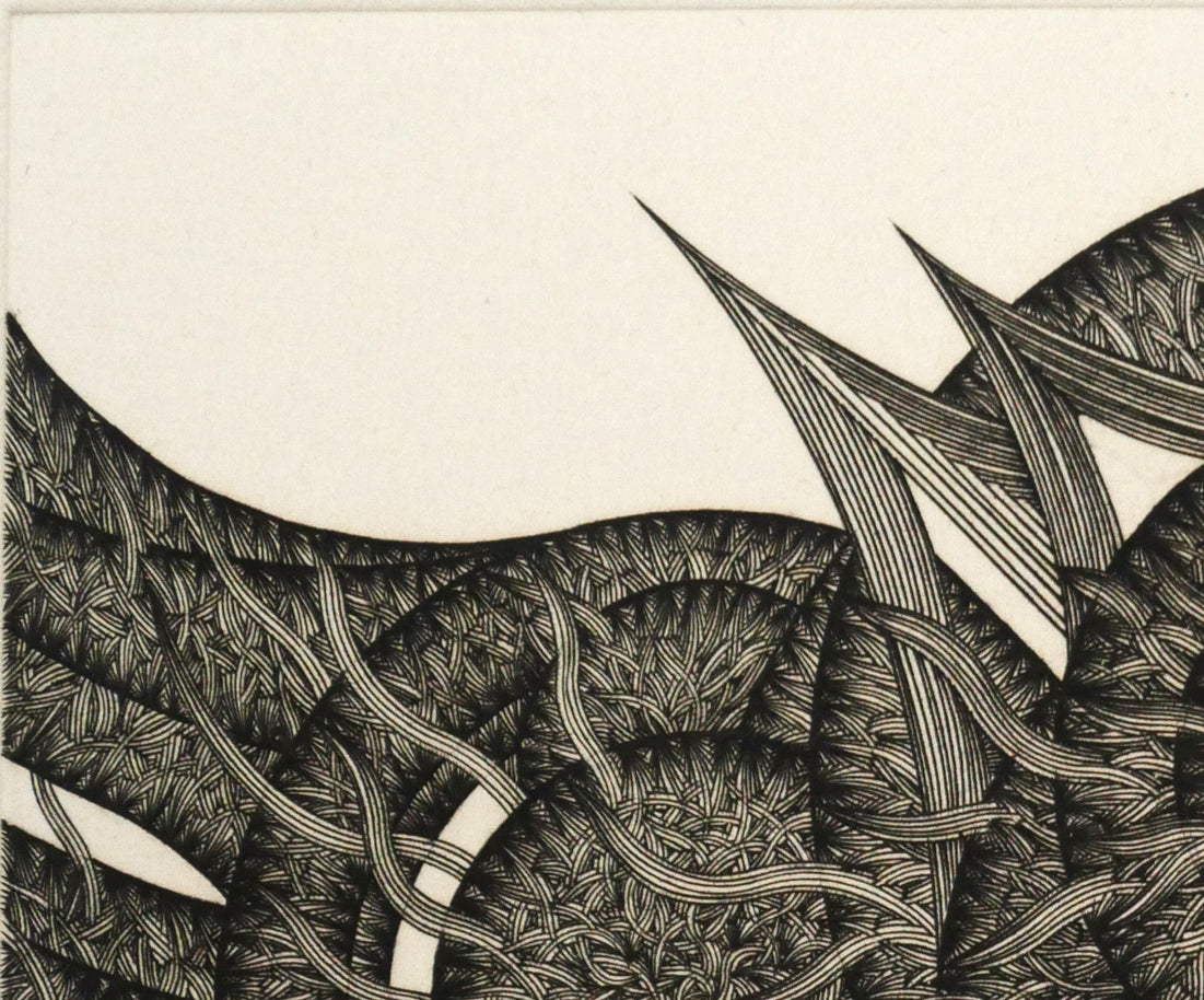 木原康行「Le　printemps（春）」ビュラン（銅版画）　拡大画像1