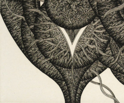 木原康行「Le　printemps（春）」ビュラン（銅版画）　拡大画像3