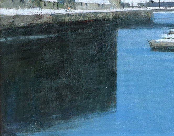 木嶋良治「冬の日（小樽運河）」油絵・F4号　拡大画像3