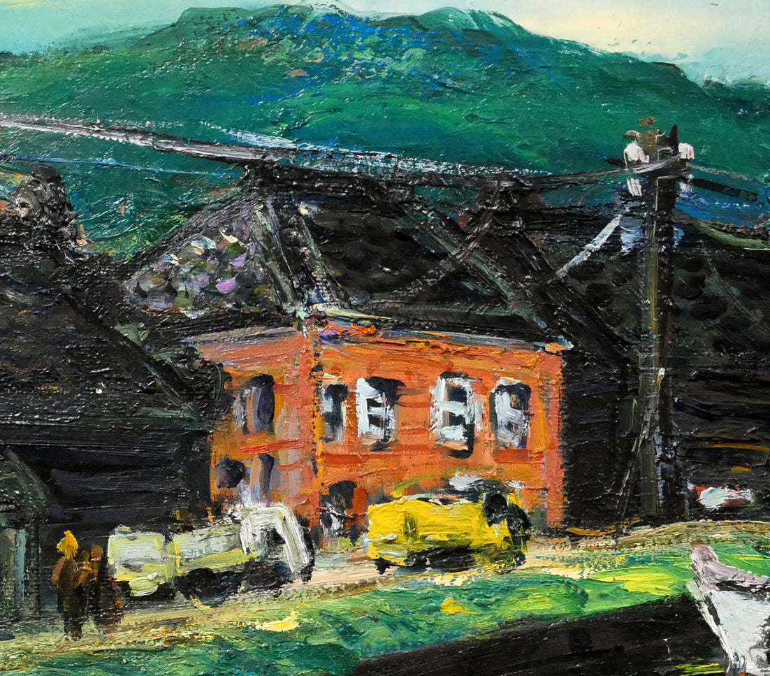 木島務「小樽運河」油絵・F8号　拡大画像5