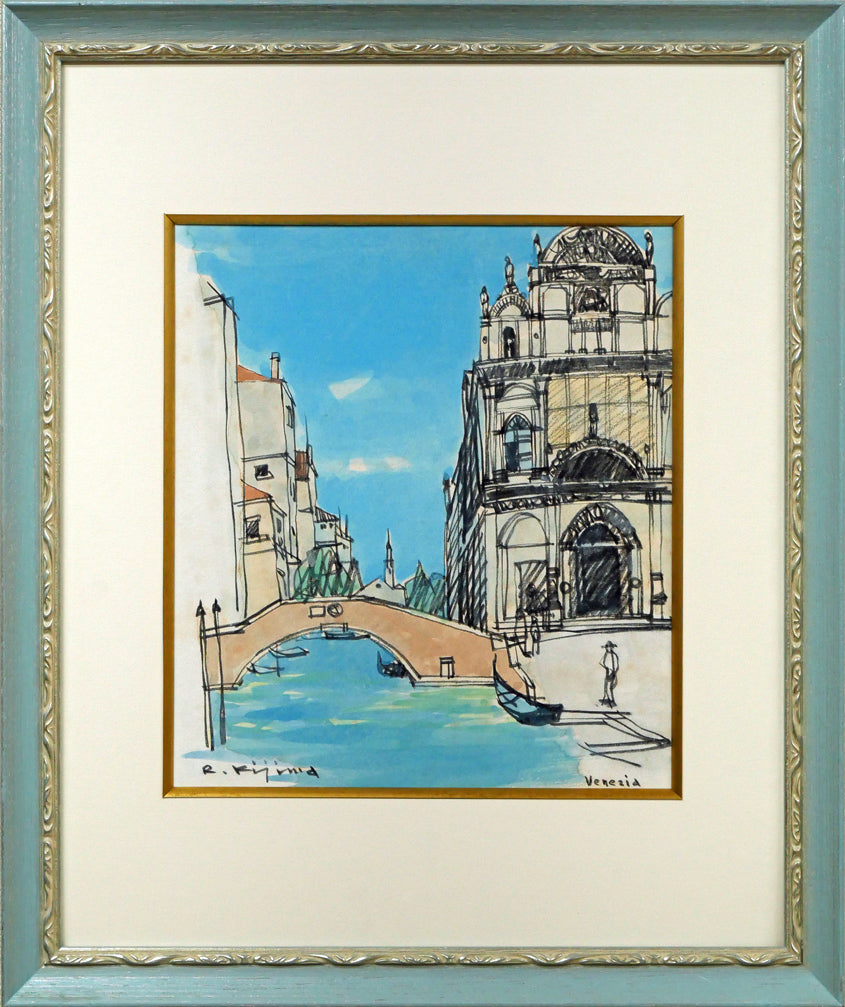 木嶋良治「Venezia（ベニス）」水彩画・色紙