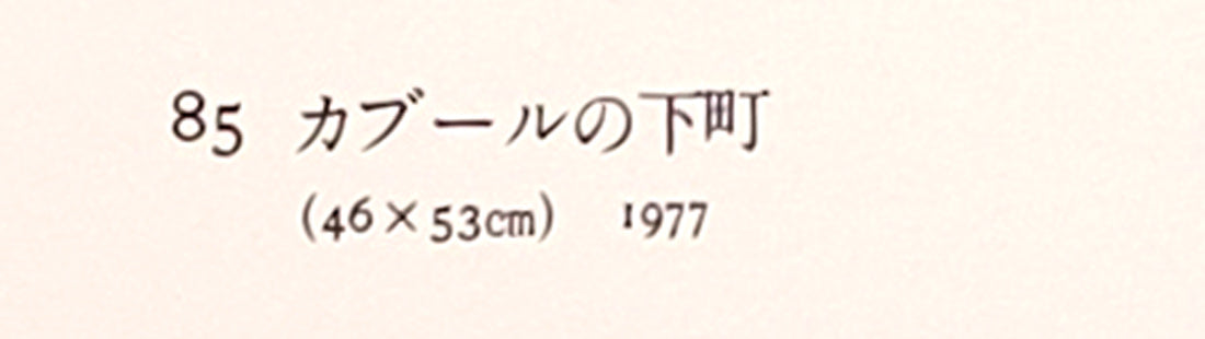 木村捷司「カーブル街景（アフガニスタン）【画集掲載作品】」油絵・F12号　画集掲載内容2（タイトル名、サイズ誤表記と考えられます）