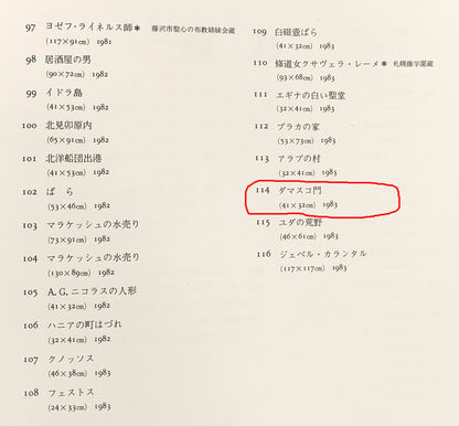 木村捷司「ダマスコ門（イスラエル）【画集掲載作品】」油絵・F8号　画集掲載内容3（サイズ、制作年は誤表記だと考えられます）