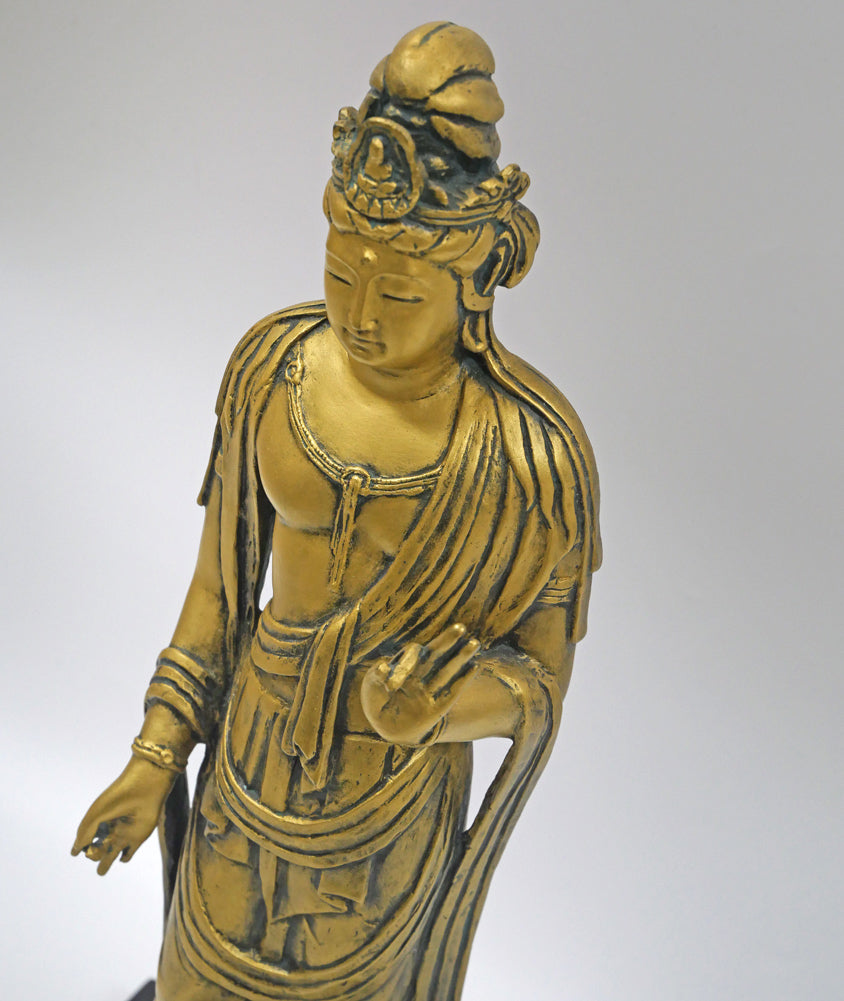 北村西望「聖観世音菩薩」ブロンズ作品・共箱　拡大画像1