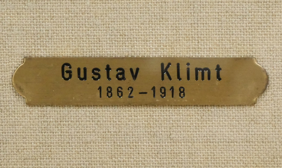 グスタフ　クリムト（Gustav　KLIMT）「LADY’S　PORTRAIT」リトグラフに金箔付き・15号　額装プレート画像