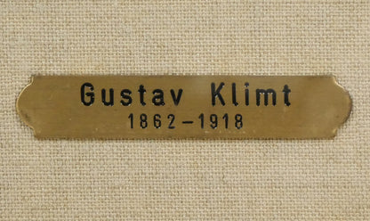 グスタフ　クリムト（Gustav　KLIMT）「LADY’S　PORTRAIT」リトグラフに金箔付き・15号　額装プレート画像