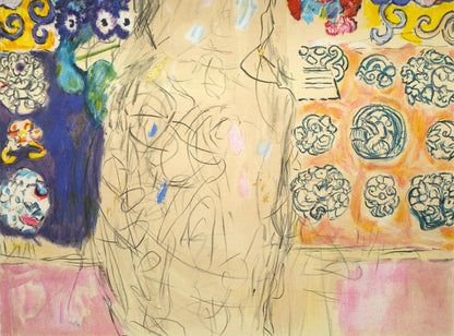 グスタフ　クリムト（Gustav　KLIMT）「LADY’S　PORTRAIT」リトグラフに金箔付き・15号　拡大画像2