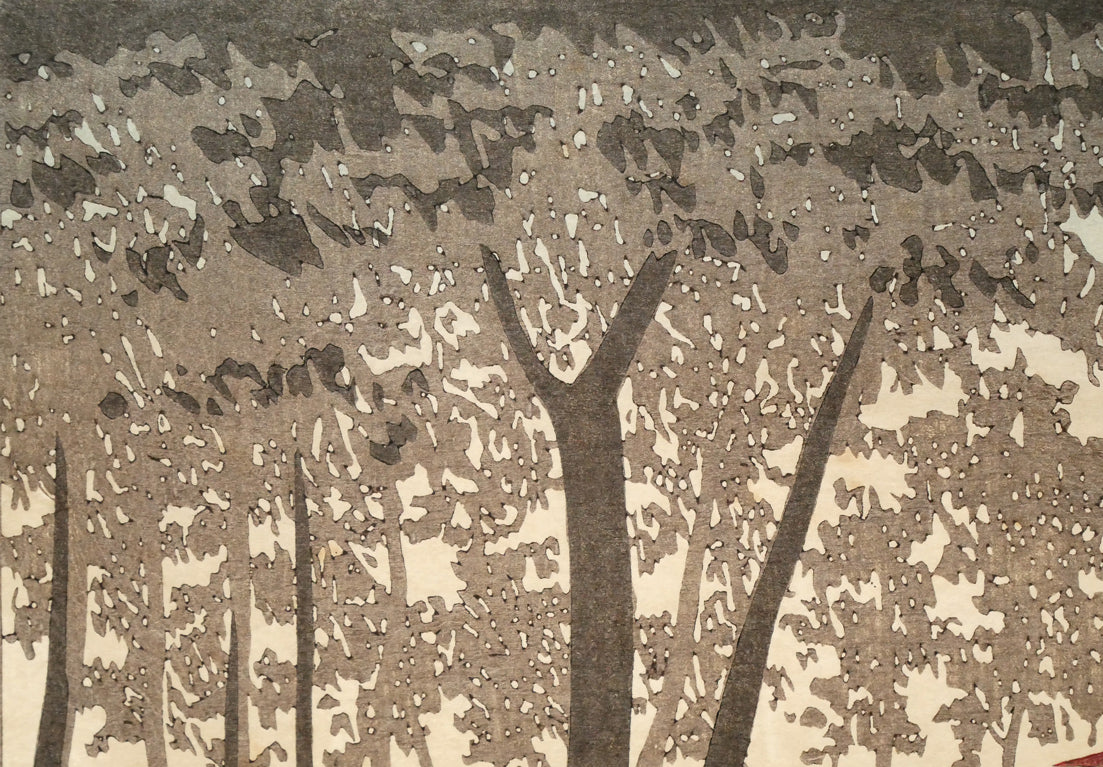 小林清親「神田神社暁（東京名所図）」木版画　拡大画像1