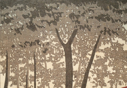 小林清親「神田神社暁（東京名所図）」木版画　拡大画像1