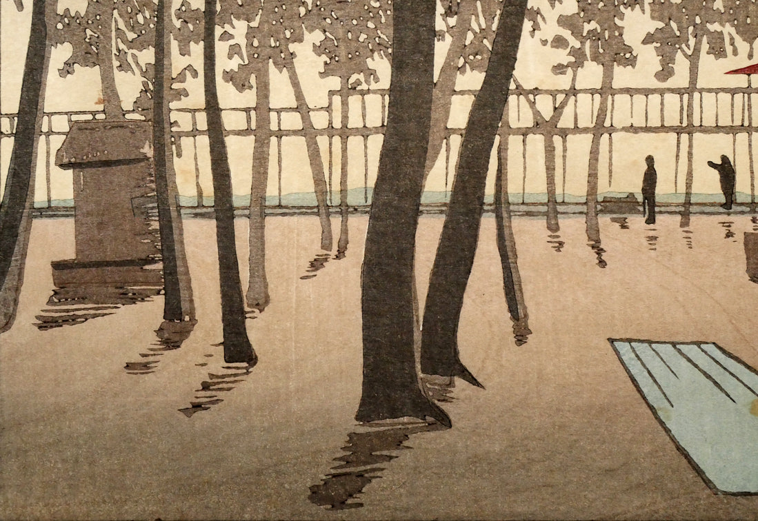 小林清親「神田神社暁（東京名所図）」木版画　拡大画像3