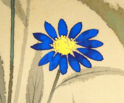 小林古径「草花（共箱）」絹本に彩色　拡大画像5