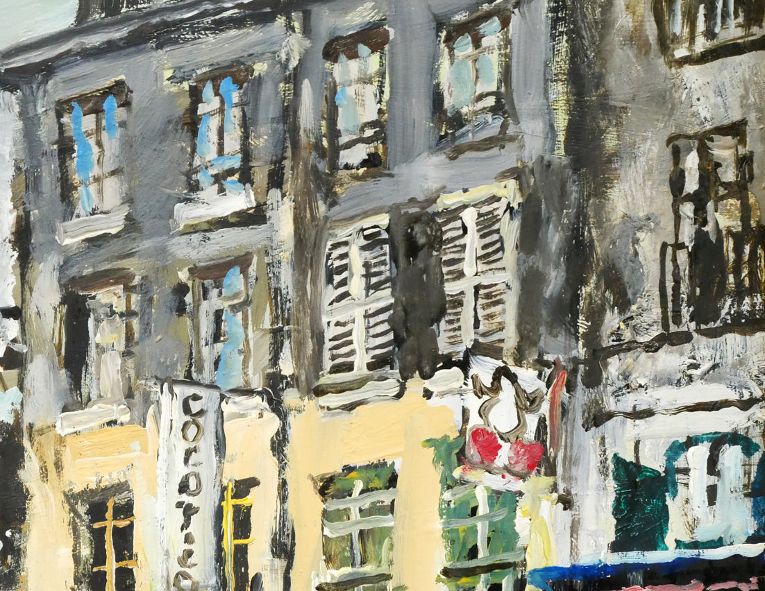 児玉幸雄「アリーグルの朝市（パリ）」油絵・F4号　拡大画像2