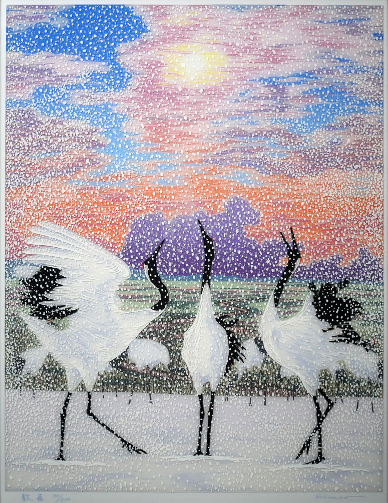 小暮真望「歓喜」アクリル板にシルクスクリーン版画　作品全体画像