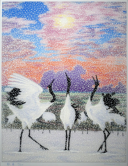 小暮真望「歓喜」アクリル板にシルクスクリーン版画　作品全体画像