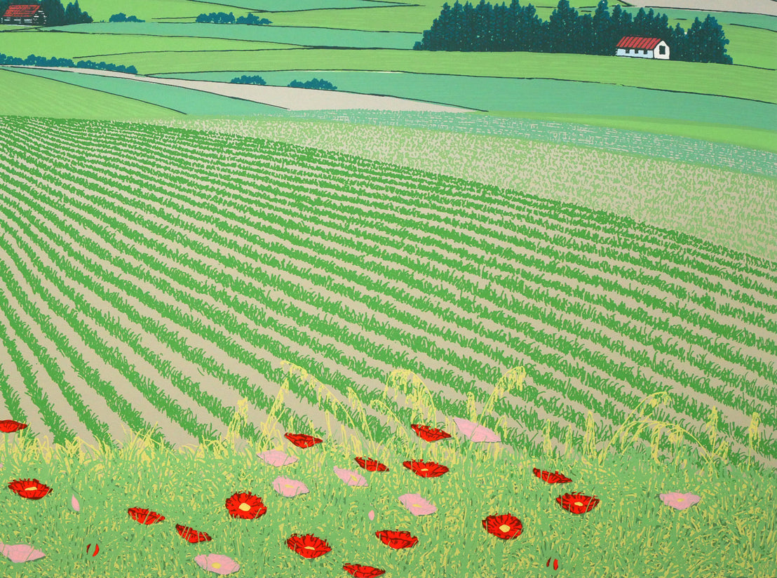 小暮真望「遙望大雪連峰」シルクスクリーン版画・12号　拡大画像5