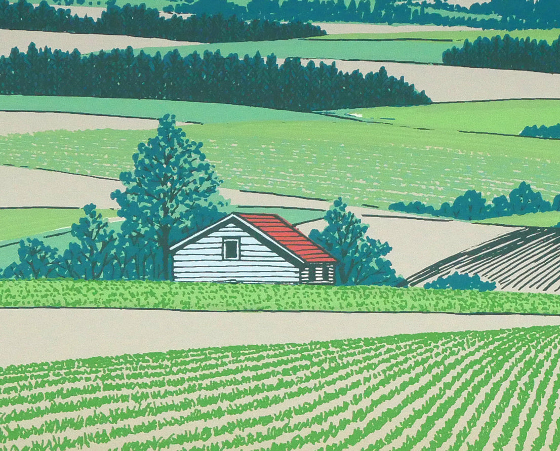 小暮真望「遙望大雪連峰」シルクスクリーン版画・12号　拡大画像6