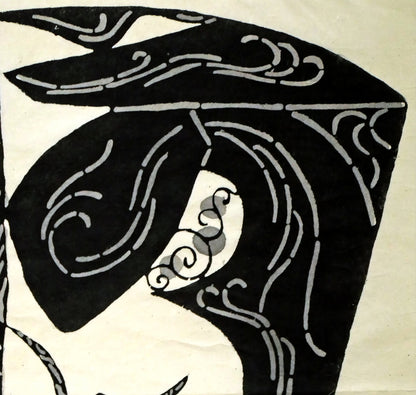 小島悳次郎「鯉のぼり」型絵染版画　拡大画像2