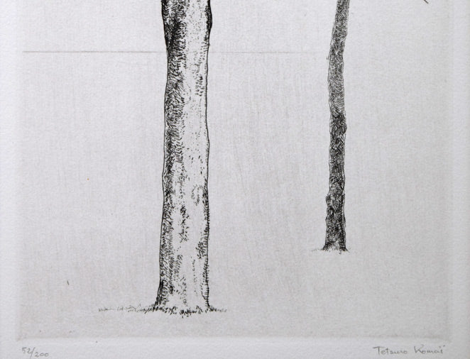 駒井哲郎「二樹」エッチング（銅版画）　拡大画像3