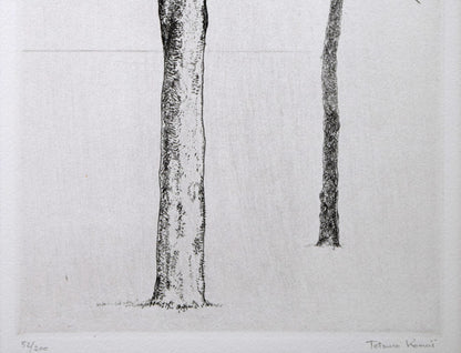 駒井哲郎「二樹」エッチング（銅版画）　拡大画像3