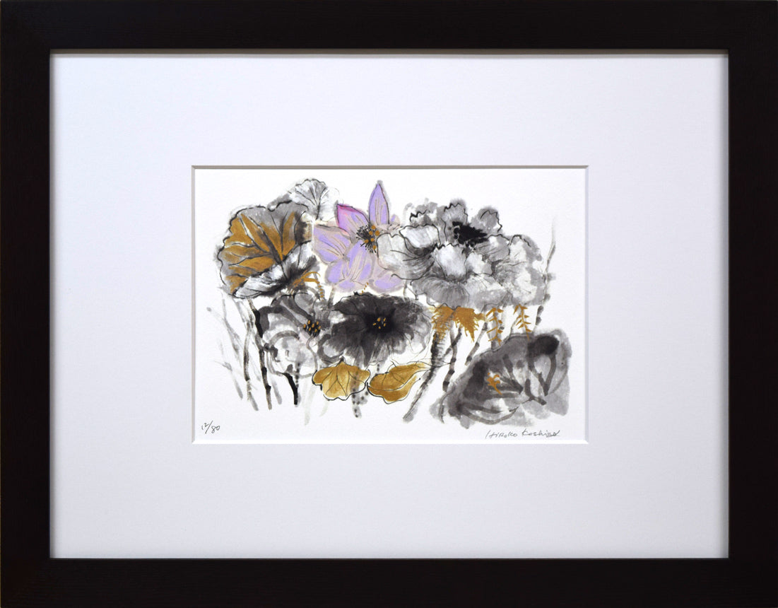 小篠弘子（コシノヒロコ）「花」版画