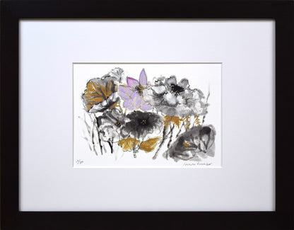 小篠弘子（コシノヒロコ）「花」版画
