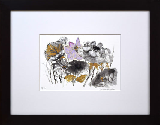 小篠弘子（コシノヒロコ）「花」版画