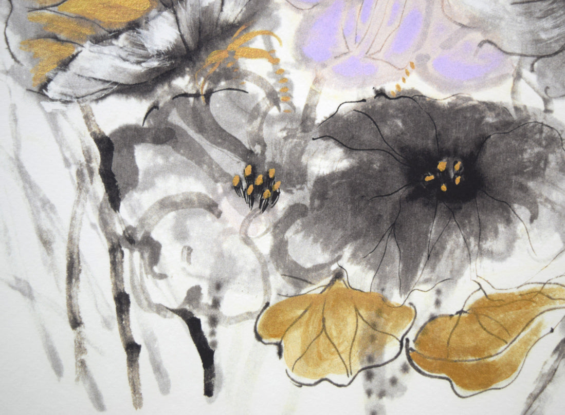 小篠弘子（コシノヒロコ）「花」版画　拡大画像3