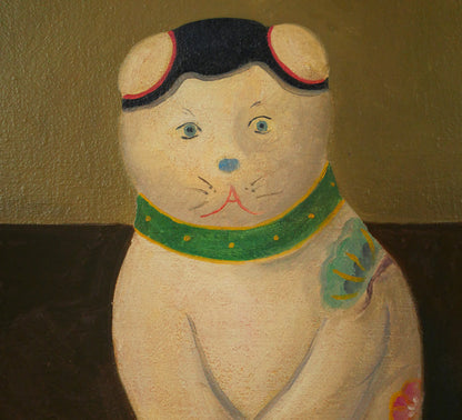 小杉小二郎「犬張子のある静物」油絵・P10号　拡大画像7