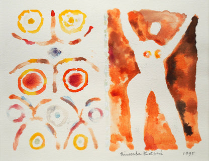 小谷博貞「無題（1995）」水彩画・4号　作品全体画像