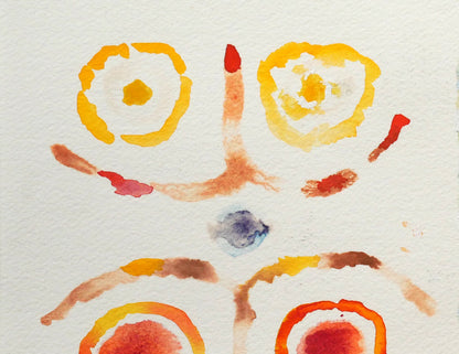 小谷博貞「無題（1995）」水彩画・4号　拡大画像1