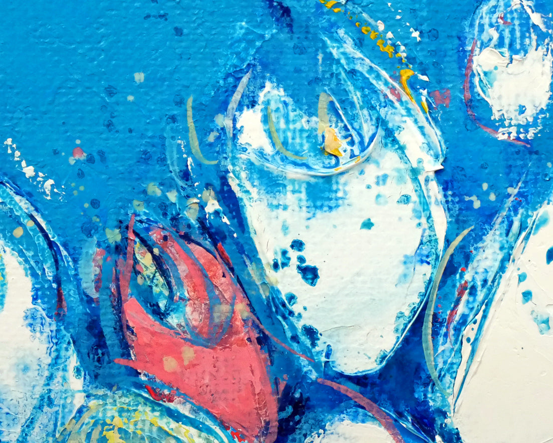 香西富士夫「はな」油絵・F6号　拡大画像2