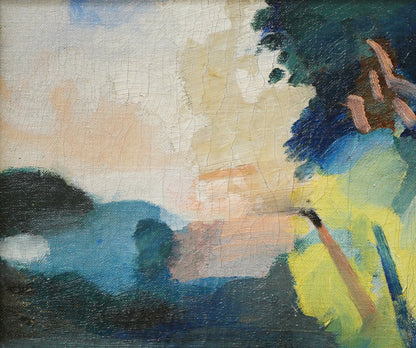 小山昇「風景」油絵・F6号　拡大画像1