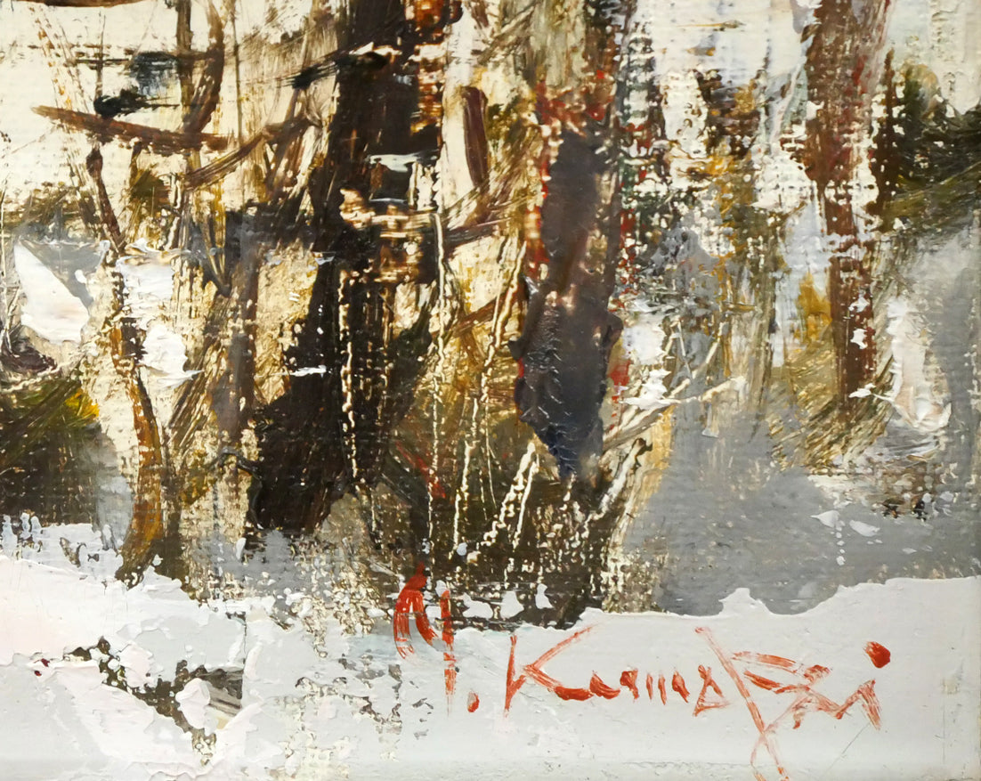 熊谷善正「ハリストス正教会（函館）」油絵・F6号 絵画買取・販売の