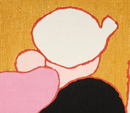 熊谷守一「種まき」木版画　拡大画像2