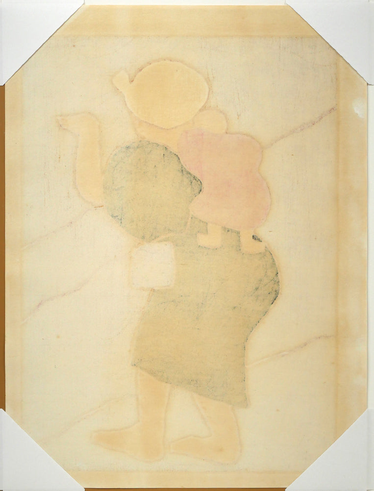 熊谷守一「種まき」木版画　作品シート裏側画像