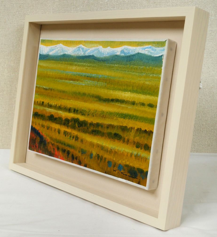 道　油絵　F4(242×333mm) 国井澄「扇ヶ原展望」油絵・F4号 – 小竹美術