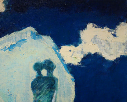 国松登「氷人」油絵・F6号　拡大画像2