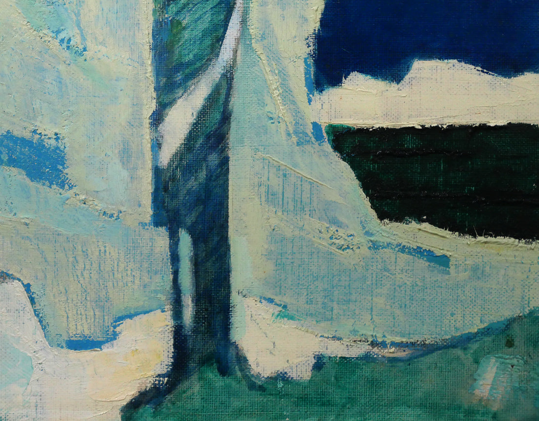 国松登「氷人」油絵・F6号　拡大画像4
