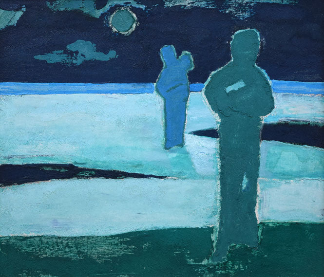 国松登「氷人」油絵・F10号　作品全体画像