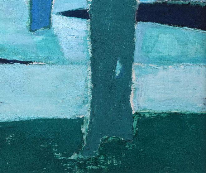 国松登「氷人」油絵・F10号　拡大画像4