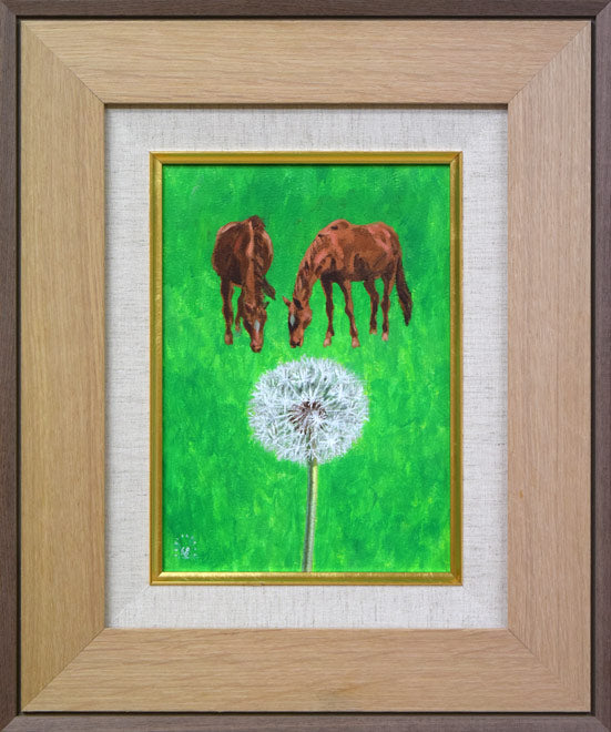 奥谷博「能面」油絵・F5号