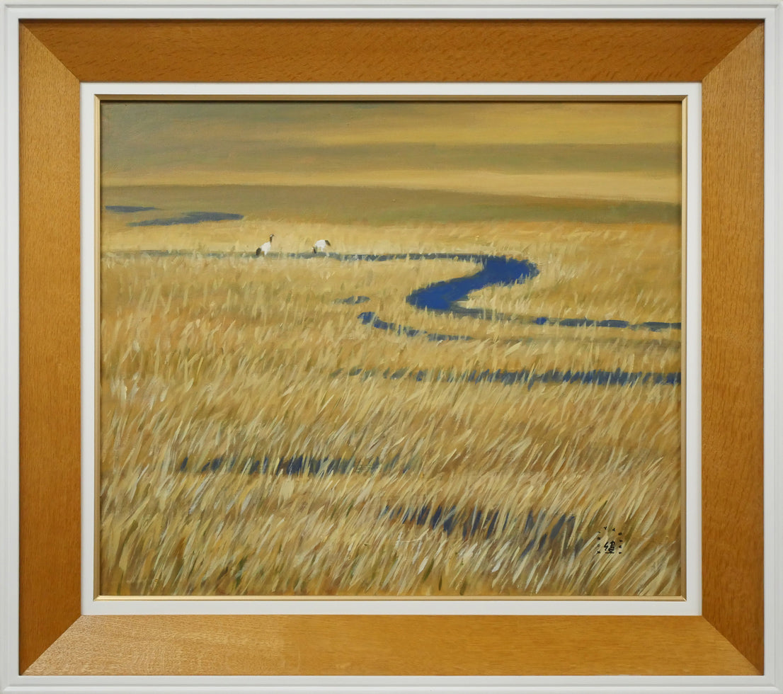 武者小路実篤「我己が花咲かせば満足す」肉筆墨彩画