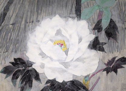 黒澤正「冬牡丹」日本画・共シール　拡大画像2