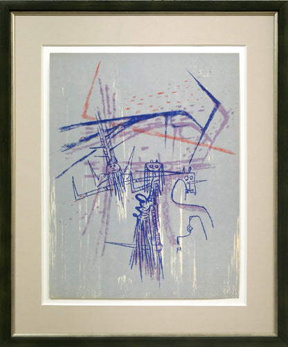 ウィフレド　ラム(Wifredo　LAM)「Les　affinités　ambigues」オリジナルリトグラフ