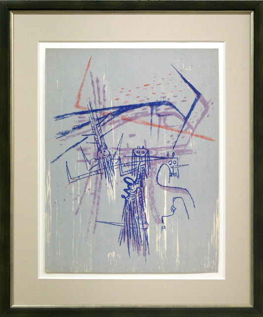 ウィフレド　ラム(Wifredo　LAM)「Les　affinités　ambigues」オリジナルリトグラフ