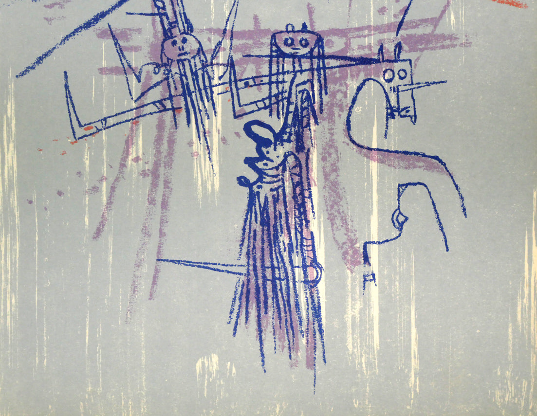 ウィフレド　ラム(Wifredo　LAM)「Les　affinités　ambigues」オリジナルリトグラフ　拡大画像3