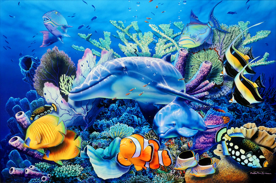 クリスチャン　ラッセン（Christian　Lassen）「マザーズミラクル」キャンバスエディション　作品全体画像