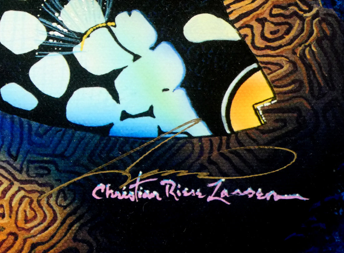 クリスチャン　ラッセン（Christian　Lassen）「マザーズミラクル」キャンバスエディション　本人直筆金ペンサイン入り