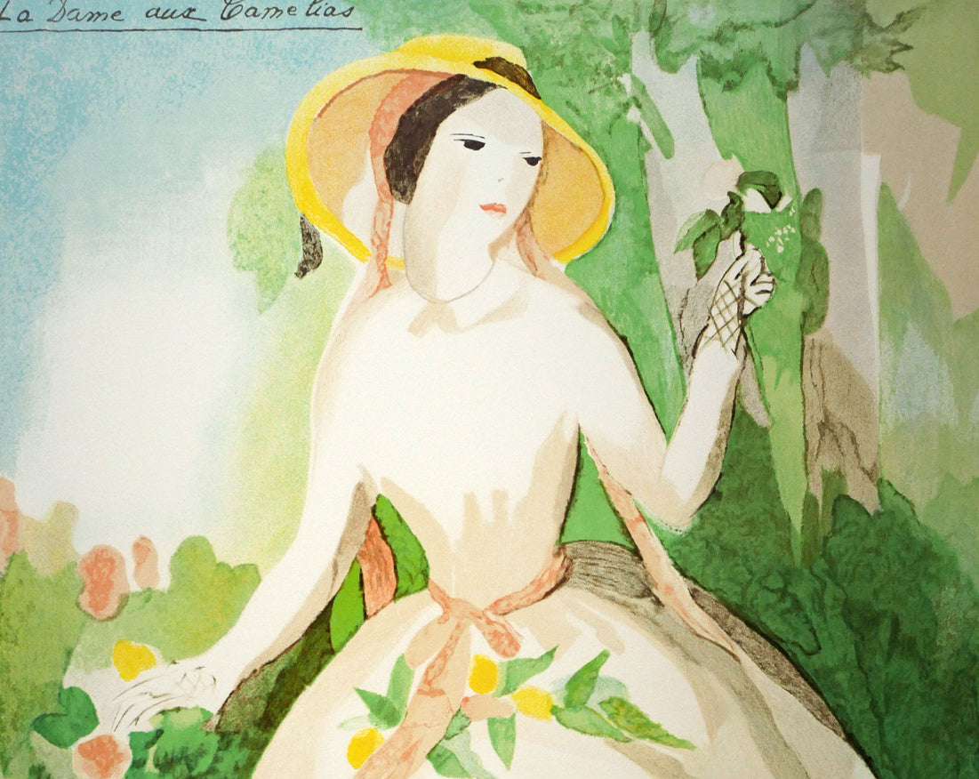 マリー　ローランサン（Marie　Laurencin）「椿姫・9」リトグラフ　拡大画像1