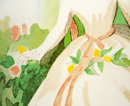 マリー　ローランサン（Marie　Laurencin）「椿姫・9」リトグラフ　拡大画像4